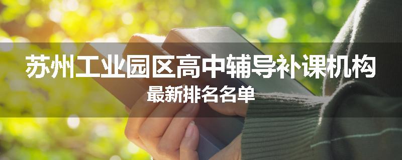 苏州工业园区高中辅导补课机构最新排名名单