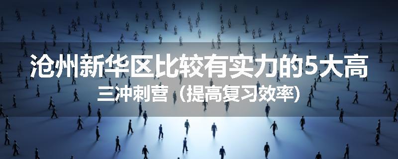 沧州新华区比较有实力的5大高三冲刺营（提高复习效率)
