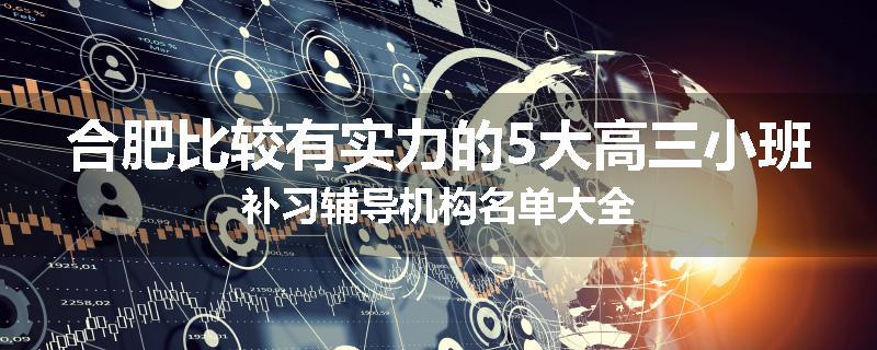 合肥比较有实力的5大高三小班补习辅导机构名单大全