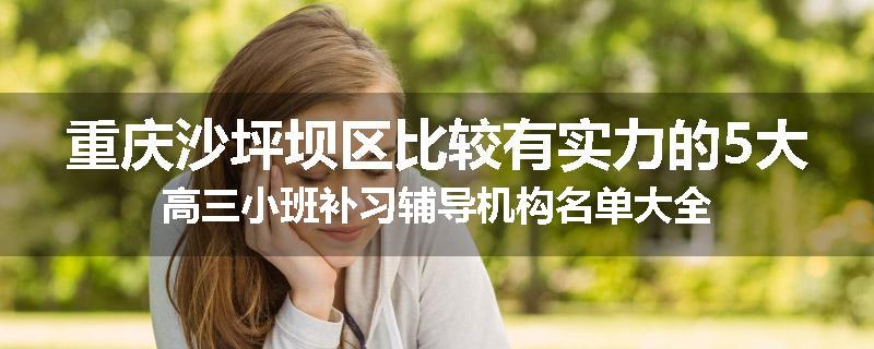 重庆沙坪坝区比较有实力的5大高三小班补习辅导机构名单大全
