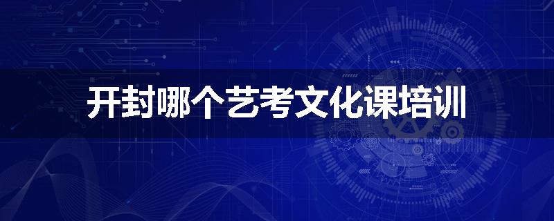 开封哪个艺考文化课培训