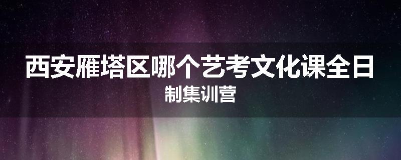 西安雁塔区哪个艺考文化课全日制集训营