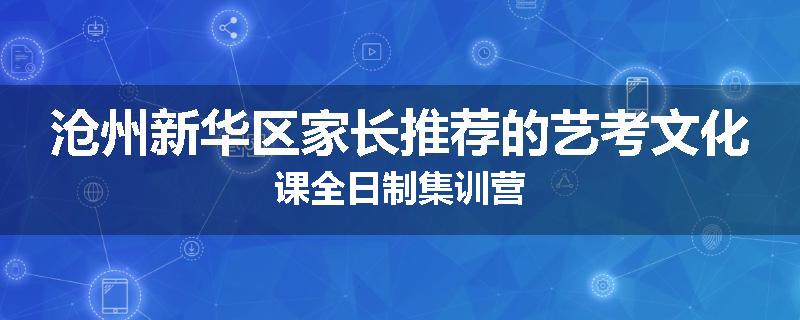 沧州新华区家长推荐的艺考文化课全日制集训营