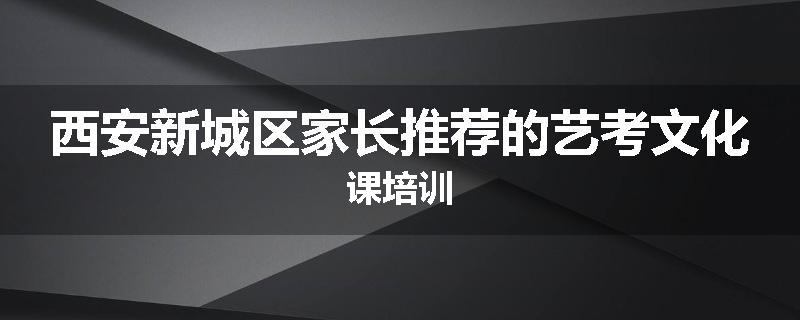 西安新城区家长推荐的艺考文化课培训