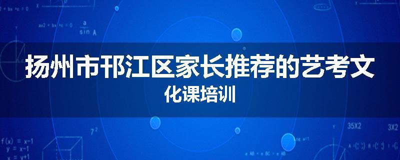 扬州市邗江区家长推荐的艺考文化课培训