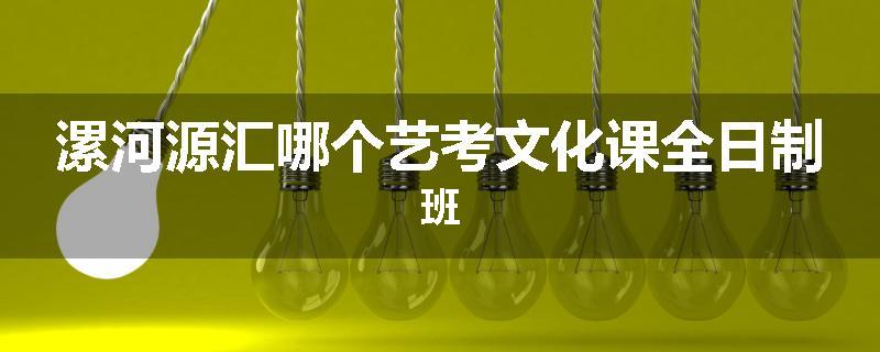 漯河源汇哪个艺考文化课全日制班