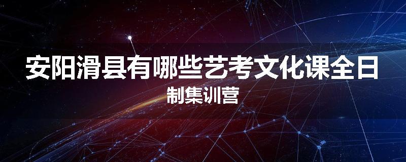 安阳滑县有哪些艺考文化课全日制集训营