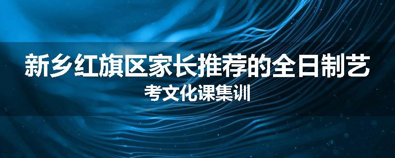新乡红旗区家长推荐的全日制艺考文化课集训