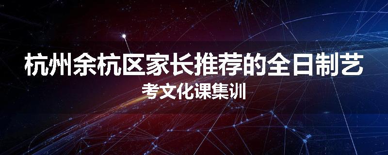杭州余杭区家长推荐的全日制艺考文化课集训