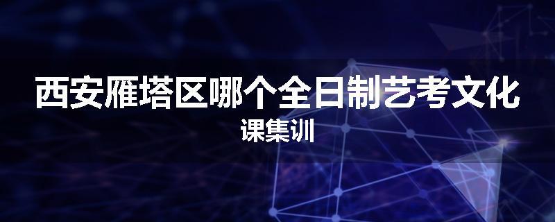 西安雁塔区哪个全日制艺考文化课集训