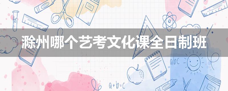 滁州哪个艺考文化课全日制班