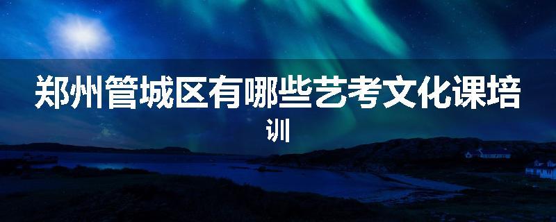 郑州管城区有哪些艺考文化课培训