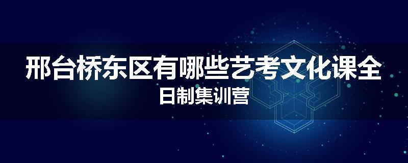 邢台桥东区有哪些艺考文化课全日制集训营