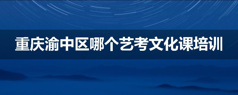 重庆渝中区哪个艺考文化课培训