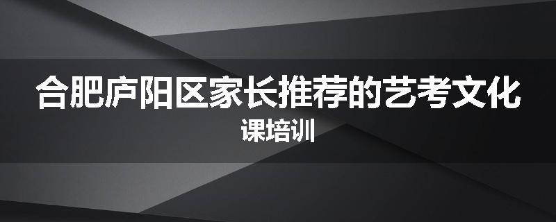 合肥庐阳区家长推荐的艺考文化课培训