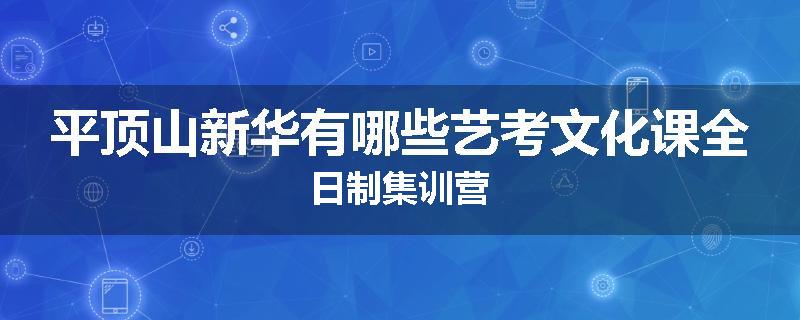 平顶山新华有哪些艺考文化课全日制集训营