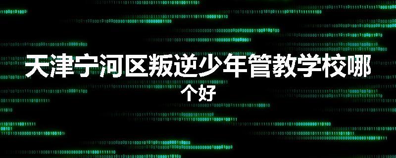 天津宁河区叛逆少年管教学校哪个好