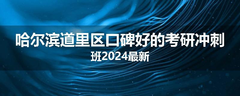 哈尔滨道里区口碑好的考研冲刺班2024最新