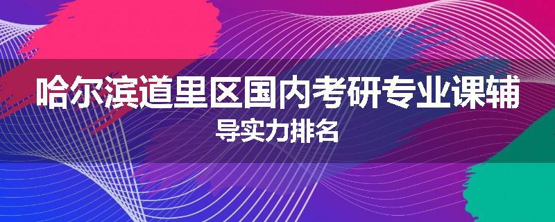 哈尔滨道里区国内考研专业课辅导实力排名