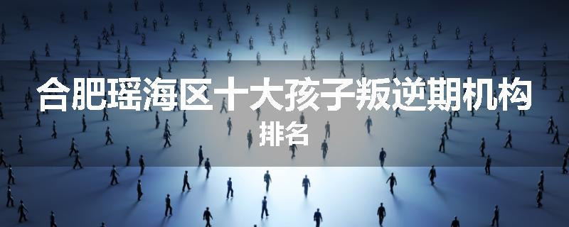 合肥瑶海区十大孩子叛逆期机构排名