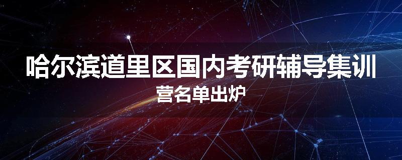 哈尔滨道里区国内考研辅导集训营名单出炉