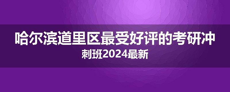哈尔滨道里区最受好评的考研冲刺班2024最新