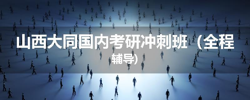 山西大同国内考研冲刺班（全程辅导)