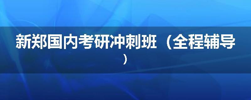 新郑国内考研冲刺班（全程辅导)