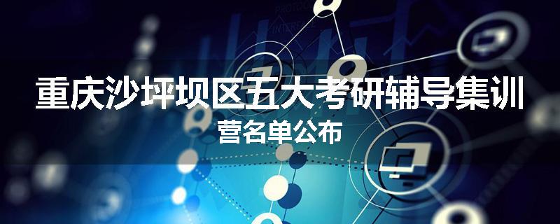 重庆沙坪坝区五大考研辅导集训营名单公布
