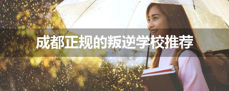 成都正规的叛逆学校推荐