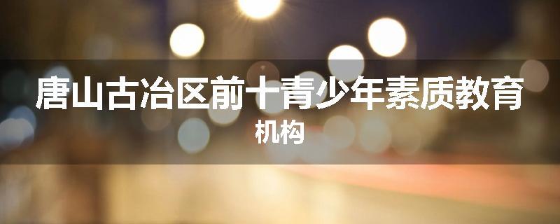 唐山古冶区前十青少年素质教育机构