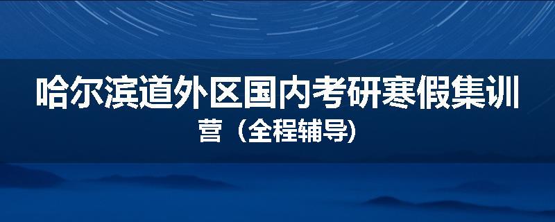 哈尔滨道外区国内考研寒假集训营（全程辅导)