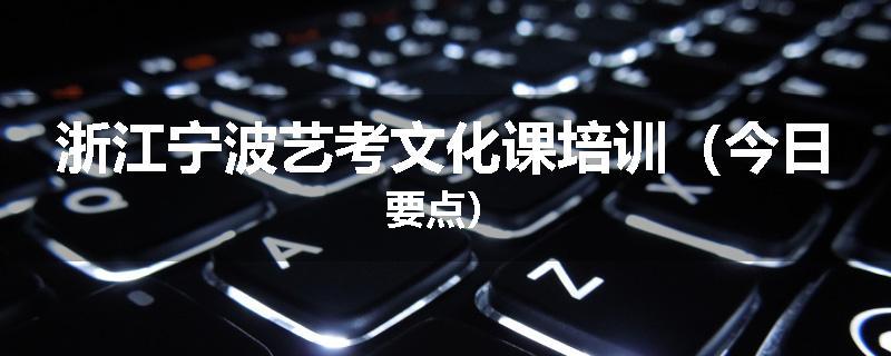 浙江宁波艺考文化课培训（今日要点）