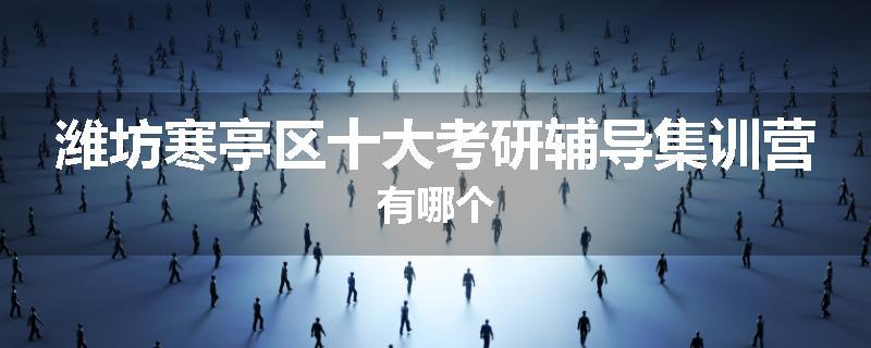 潍坊寒亭区十大考研辅导集训营有哪个
