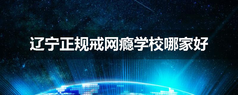 辽宁正规戒网瘾学校哪家好