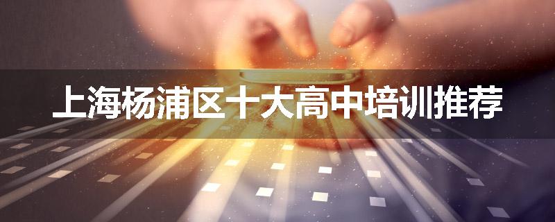 上海杨浦区十大高中培训推荐