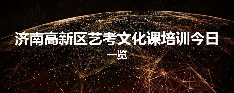 济南高新区艺考文化课培训今日一览