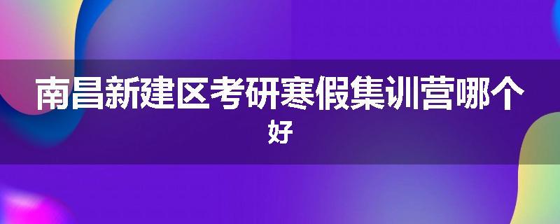 南昌新建区考研寒假集训营哪个好