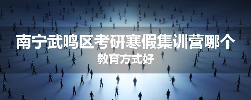 南宁武鸣区考研寒假集训营哪个教育方式好