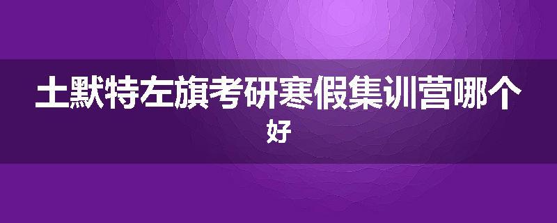 土默特左旗考研寒假集训营哪个好