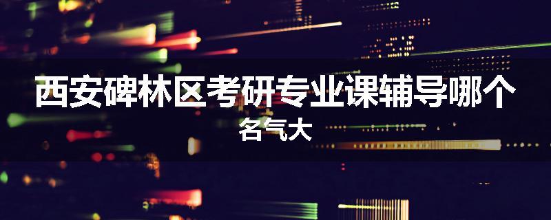 西安碑林区考研专业课辅导哪个名气大