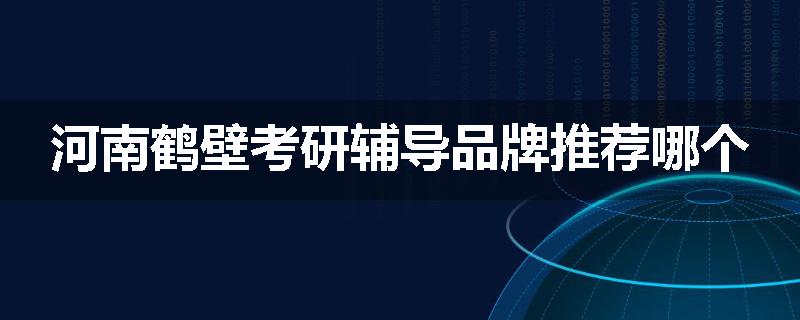 河南鹤壁考研辅导品牌推荐哪个