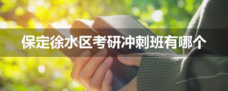 保定徐水区考研冲刺班有哪个
