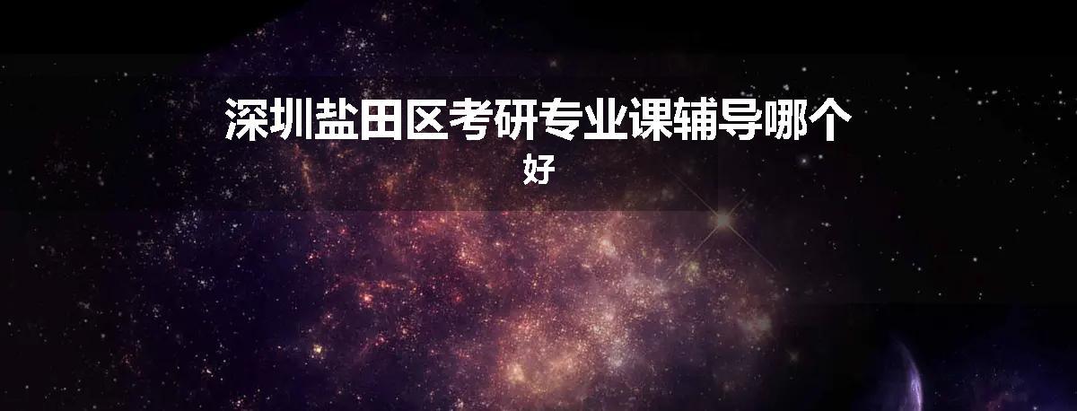 深圳盐田区考研专业课辅导哪个好