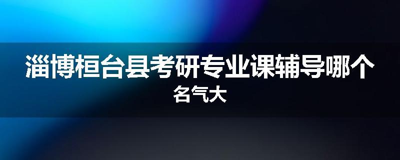 淄博桓台县考研专业课辅导哪个名气大