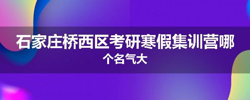 石家庄桥西区考研寒假集训营哪个名气大