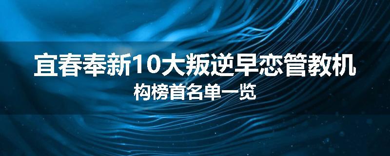 宜春奉新10大叛逆早恋管教机构榜首名单一览
