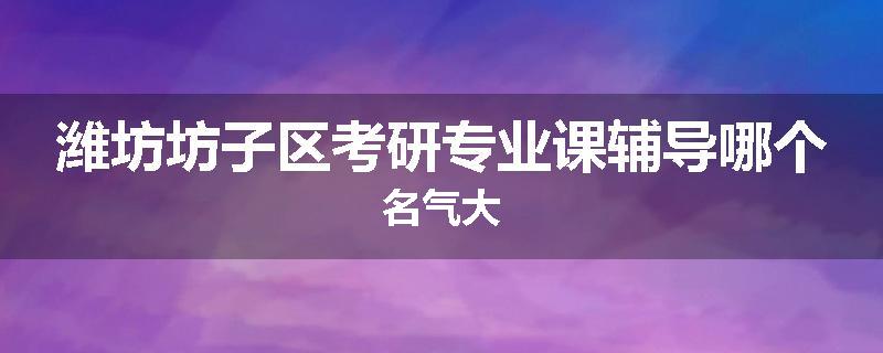 潍坊坊子区考研专业课辅导哪个名气大