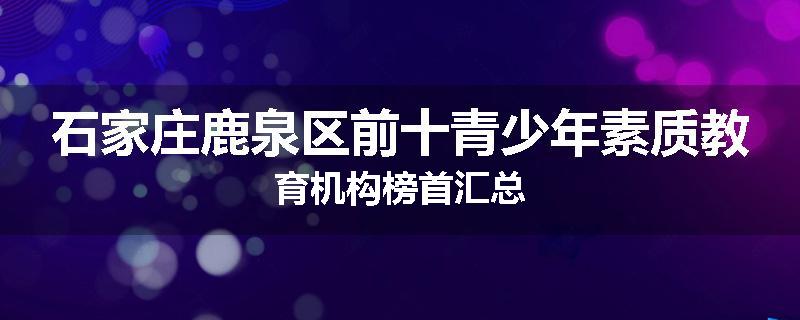 石家庄鹿泉区前十青少年素质教育机构榜首汇总