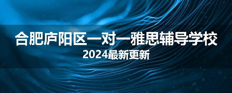 合肥庐阳区一对一雅思辅导学校2024最新更新